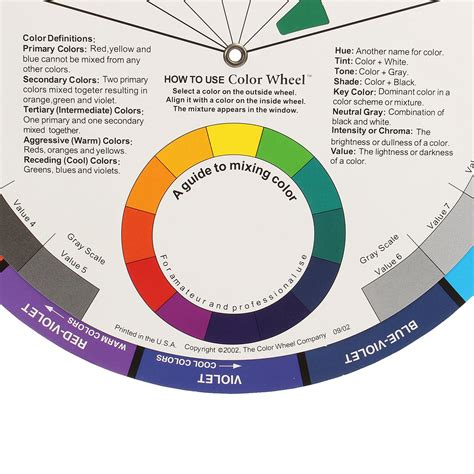 Artists Colour Wheel Mixing Colour Guide 105mm Pocket Artist Colour ...