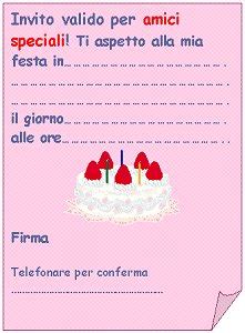 Inviti Compleanno Da Stampare Gratis