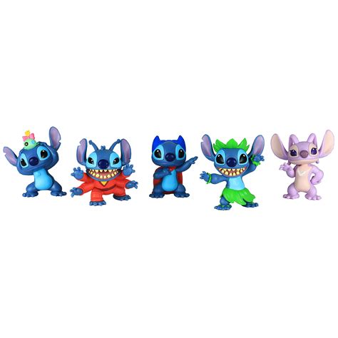 Disneys Lilo And Stitch Collectible Stitch Figure Set 5 Pieces By Just