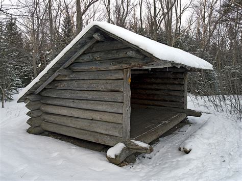 Lean To Cabin In The Adirondack Mountains Upstate New York During