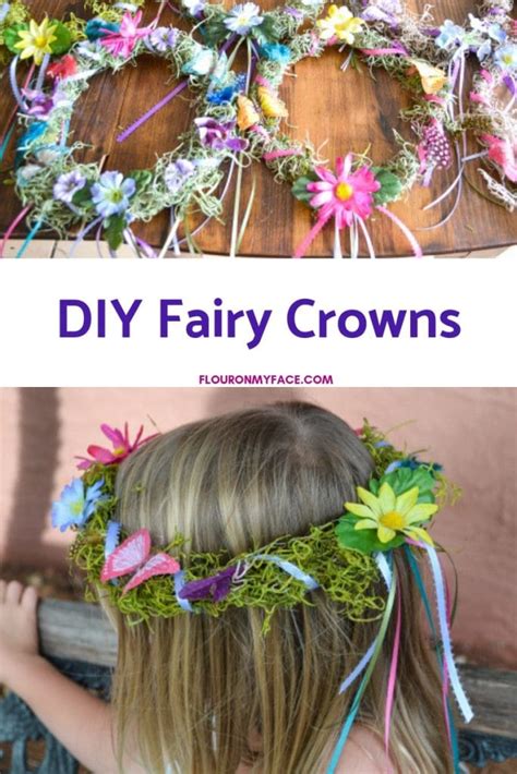 Fairy crown and arm bracelet tutorial. DIY Woodland Fairy Crowns - Flour On My Face