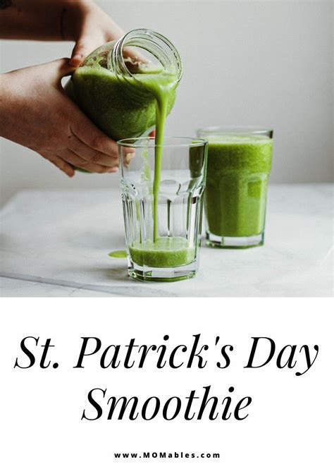 Green Shamrock Smoothie For Kids Momables