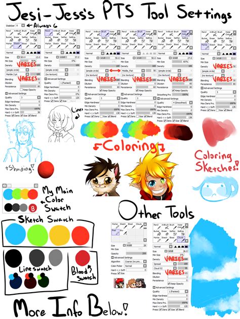 Paint Tool Sai Tools And Swatches V2 Painting Tools Paint Tool Sai