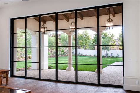 Does anyone have any advice of how to detect (or even operate) the actual lock on the sliding door? Steel Pocket Sliding Doors - Mediterranean - Patio ...