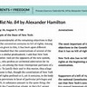 Federalist No. 84 Excerpts Annotated - Bill of Rights Institute