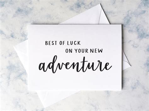 Best Of Luck On Your New Adventure Graduation Card Good Etsy Good