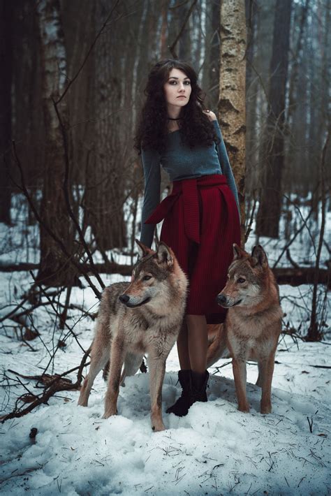 Girl With Wolves By Tatiana Kuznetsova On 500px Wolves And Women
