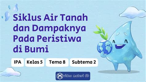 Kelas Tema Subtema Muatan Ipa Siklus Air Tanah Dan