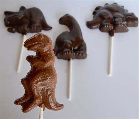 Chocolate Dinosaur Lollipops 12 Chocolate Dinosaur Etsy
