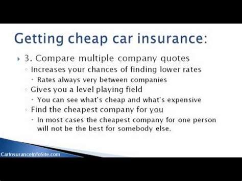 (Car Insurance Comparison Chart) - Get The Best Insurance - YouTube