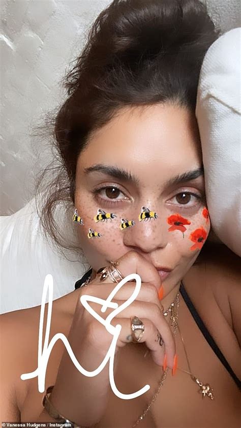 Vanessa Hudgens Tells Fans She Putting On Fake Tats As She Continues