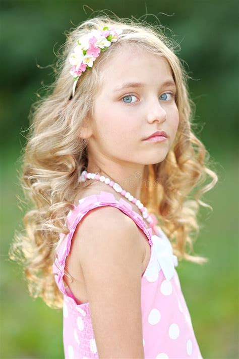 Portrait Of A Beautiful Little Girl Stock Photo Image Of Little