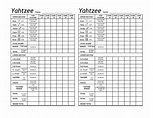 28 Printable Yahtzee Score Sheets & Cards (101% FREE) - Template Lab