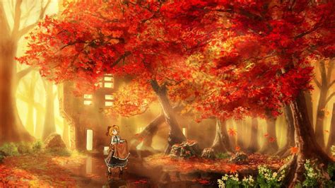 Anime Autumn Desktop Wallpapers Top Free Anime Autumn Desktop
