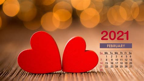 February 2021 Calendar Heart Wallpaper 72214 Baltana