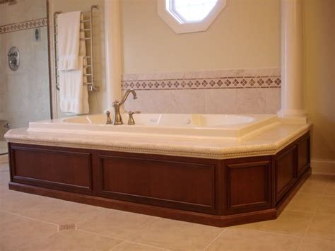 Made from acrylic, this surround uses an embossing effect to mimic raised panel wainscot, as well as relief work that makes a tile pattern within the panels. 20 Beautiful and Relaxing whirlpool tub designs ...