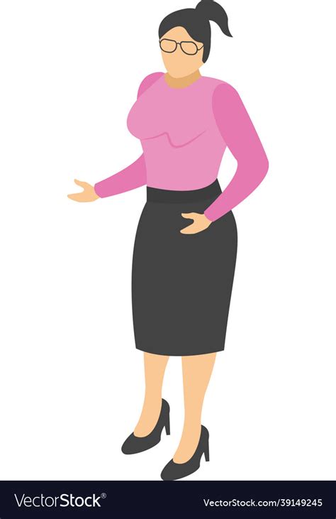 Female Teacher Royalty Free Vector Image Vectorstock