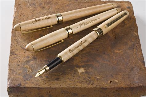 Laser Engraved Wood Pens Personalize Your Office Supplies