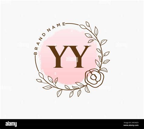 Yy Feminine Logo Usable For Nature Salon Spa Cosmetic And Beauty
