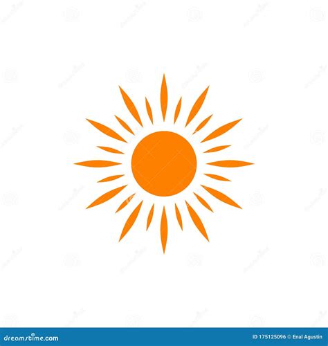 Simple Sun Logo Icon Design Vector Template Stock Vector Illustration