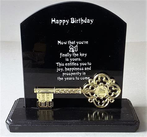 Whether it's a big night out on the town with all their well with gettingpersonal's fabulous range of 21st birthday gifts for him, you can find something fabulous in just a few clicks from the comfort of. 21st TROPHY, PLAQUES & GIFTS : 21st Glass plaque & key