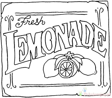 Lemonade Coloring Pages To Print Coloring Pages