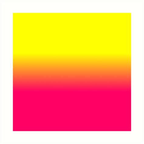 Neon Pink And Neon Yellow Ombré Shade Color Fade Art Prints By