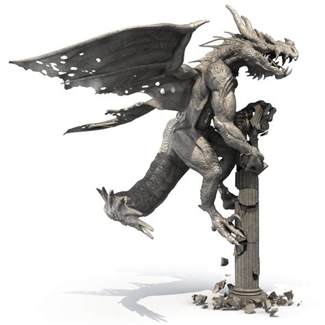 3d Statue Dragon Model