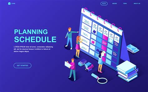 Premium Vector Modern Flat Design Isometric Concept Of Planning Schedule