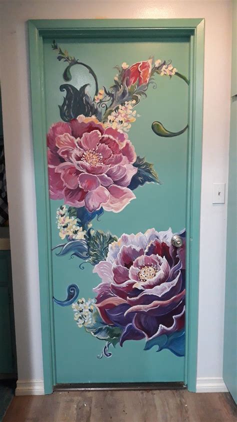 Freehand Door Mural Floralmural Artist Joanna Endermann Behrs Summer