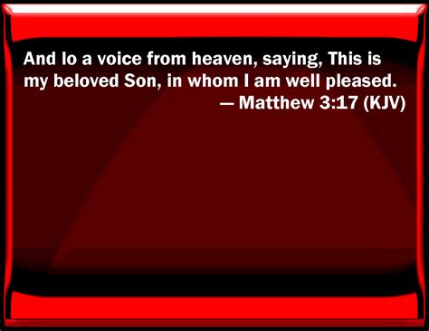 Matthew 317 And See A Voice From Heaven Saying This Is My Beloved