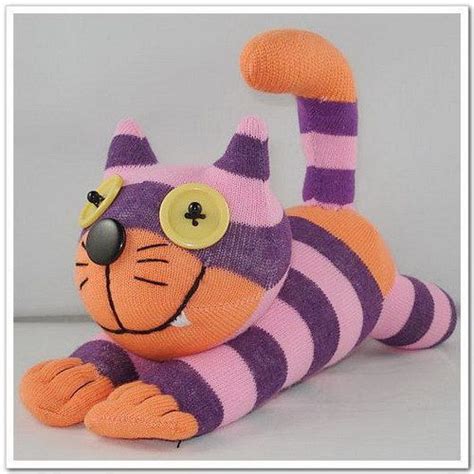 Free Shipping Handmade Sock Animals Cat Kitty Handmade Baby Toys