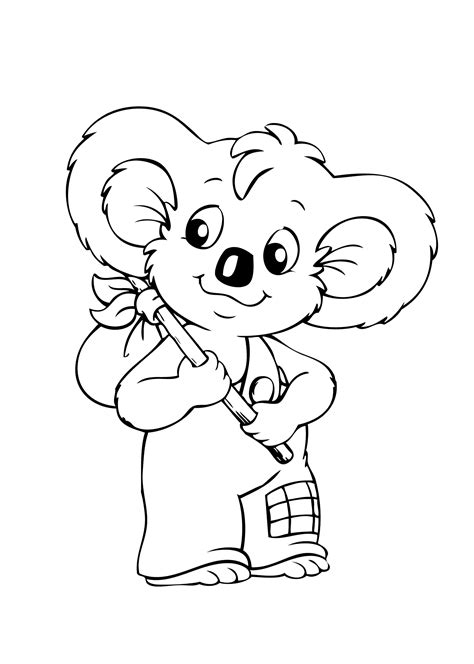 Blinky Bill cartoons coloring pages for kids, printable free - Dance