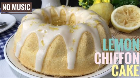 Lemon Chiffon Cake Recipe With Lemon Glaze Cooking Asmr Youtube