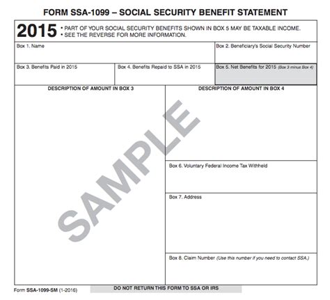 Understanding Your Tax Forms 2016 Ssa 1099 Social Security Benefits