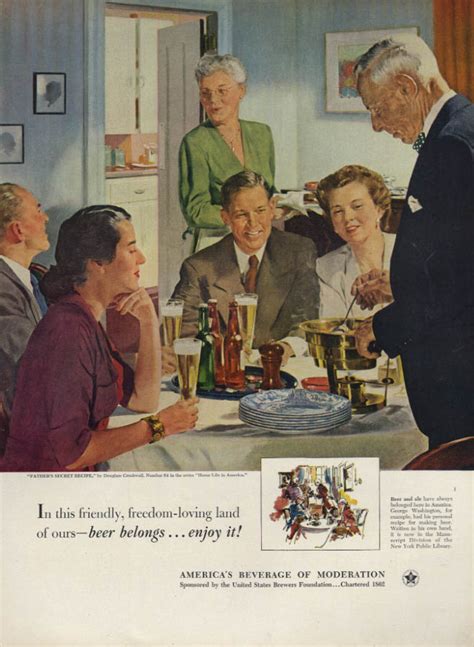 Fathers Secret Recipe By Douglass Crockwell Beer Belongs Ad 1952 L
