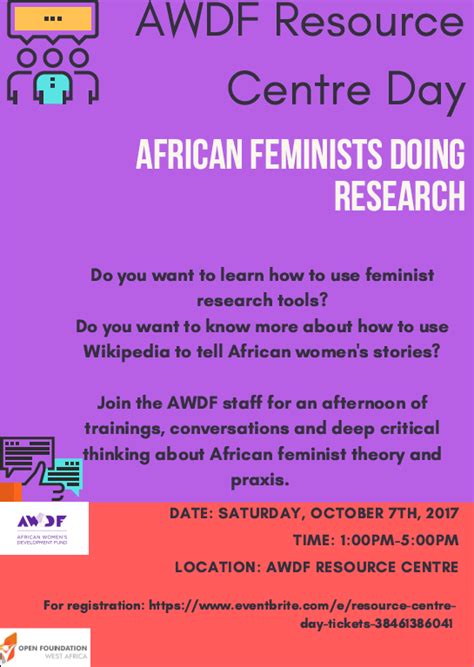 resource centre day african feminists doing research the african women s development fund