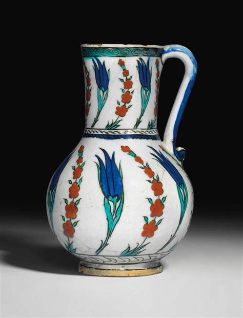 An Iznik Pottery Jug Ottoman Turkey Circa 1560 Alain R Truong