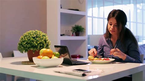 Woman Eating Healthy Breakfast At Home Stock Footage Sbv 301150796