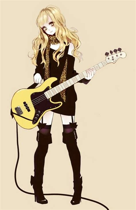 Anime Rocks Manga Girl Guitare Anime Music Manga Girl Manga Anime