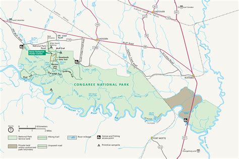 Congaree National Park Map Verjaardag Vrouw 2020