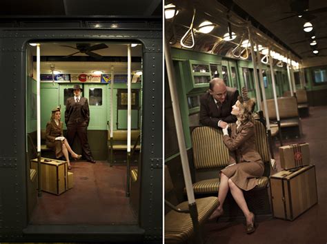 Photo Fridays 40s Vintage Train Engagement Glamour And Grace