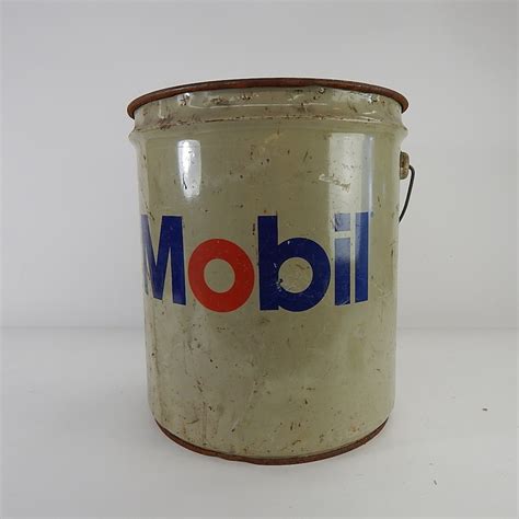 Vintage Advertising Mobil 5 Gallon Oil Can Empty Ebth