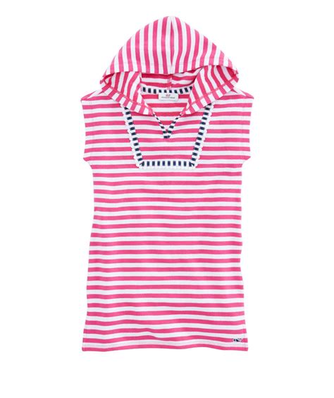 Girls Short Sleeve Striped Terry Cover Up Short Girls Striped Fashion