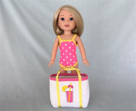 Pink Lemonade Bathing Suit And Beach Bag For Wellie Etsy