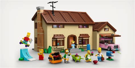 Juguete de lego del ingeniero obrero con casco construyendo una casa. Simpsons LEGO Set | Cool Material