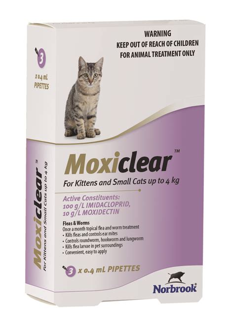 Moxiclear For Kittens And Small Cats Up To 4kg Maximum Pet Supplies