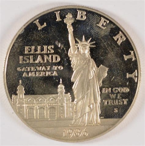 1986 S Silver Dollar Ellis Island