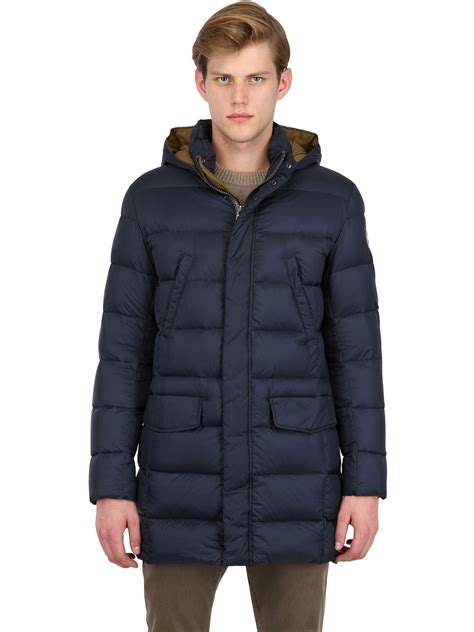 Colmar Hooded And Belted Down Jacket In Natural For Men Lyst