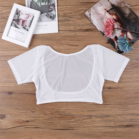 Women Sexy Crop Tops Short Sleeve Mesh Half T Shirt Tank Top Vest Dance Clubwear Ebay